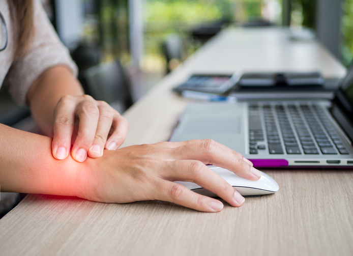 Oakville Physiotherapy Repetative Strain Injury wrist at computer